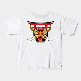 Oni mask daruma Kids T-Shirt